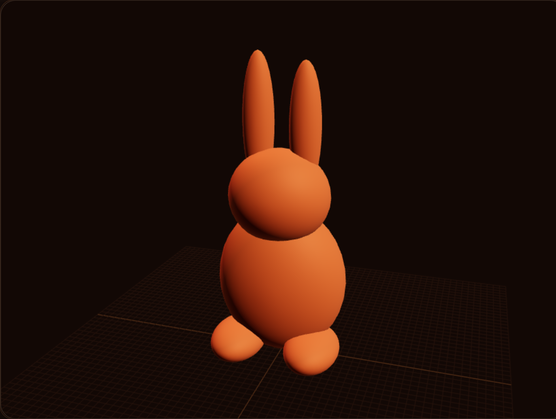 Make Mesh Printable preview: a smooth bunny model with closed holes